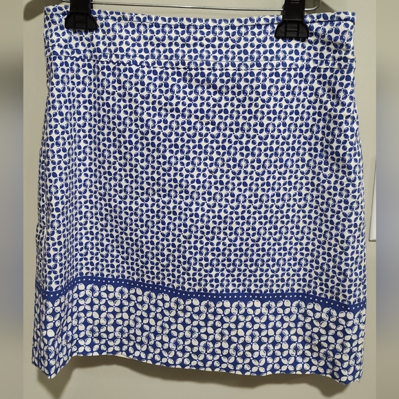 Talbots Dresses & Skirts - Talbots Navy Blue White Classic Knee Length Lined Office Pencil Skirt Size 12